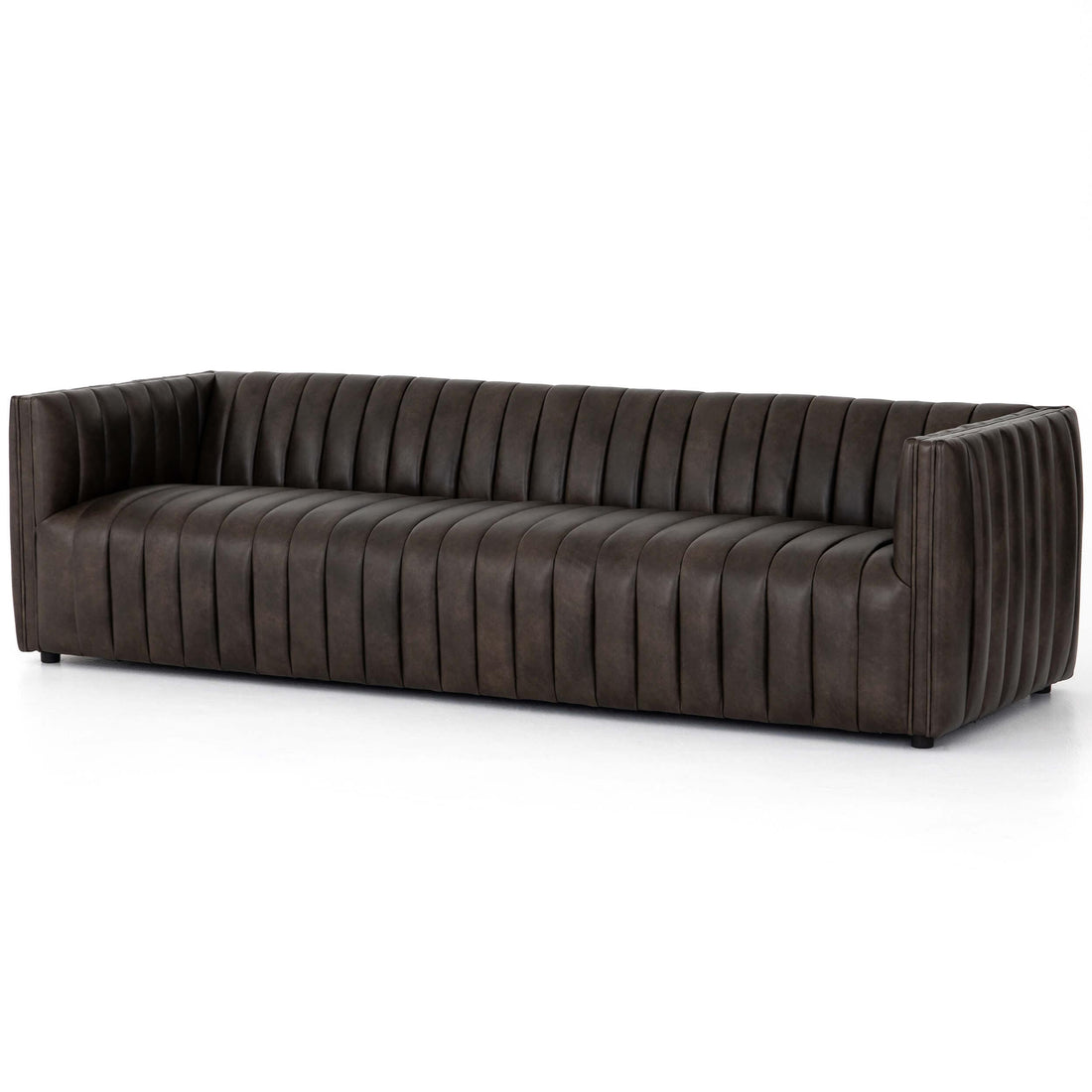 Augustine 97" Leather Sofa, Deacon Wolf