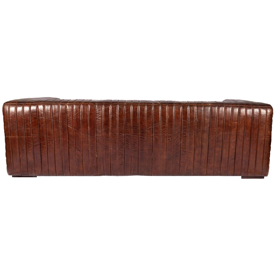 Castle Leather Sofa, Dark Brown