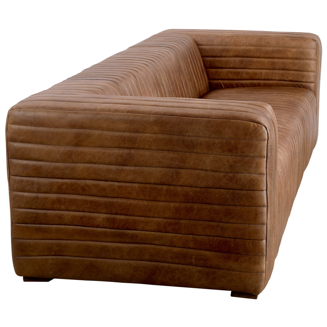 Castle Leather Sofa, Light Brown