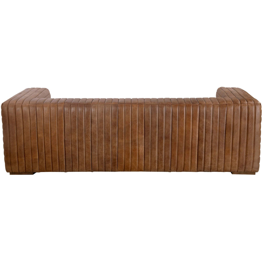 Castle Leather Sofa, Light Brown