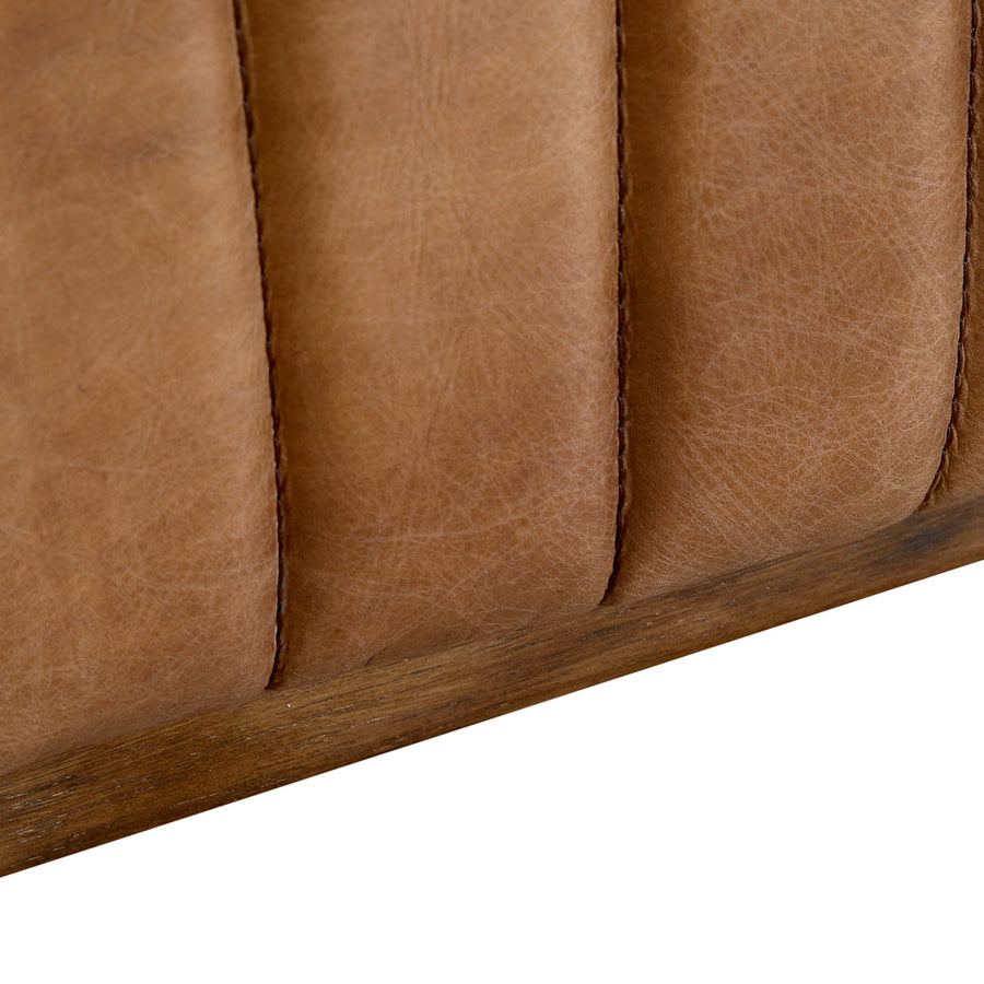 Castle Leather Sofa, Light Brown