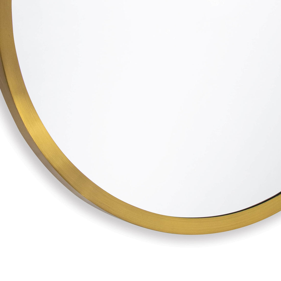 Doris Round Mirror, Natural Brass