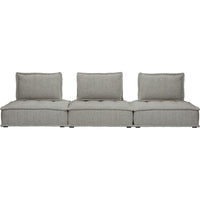 Element II Club Modular Sofa, Silver Boucle