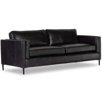 Emery Leather Sofa, Sonoma Black