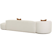 Fickle Boucle 3 Piece Chaise Modular Sofa, Cream