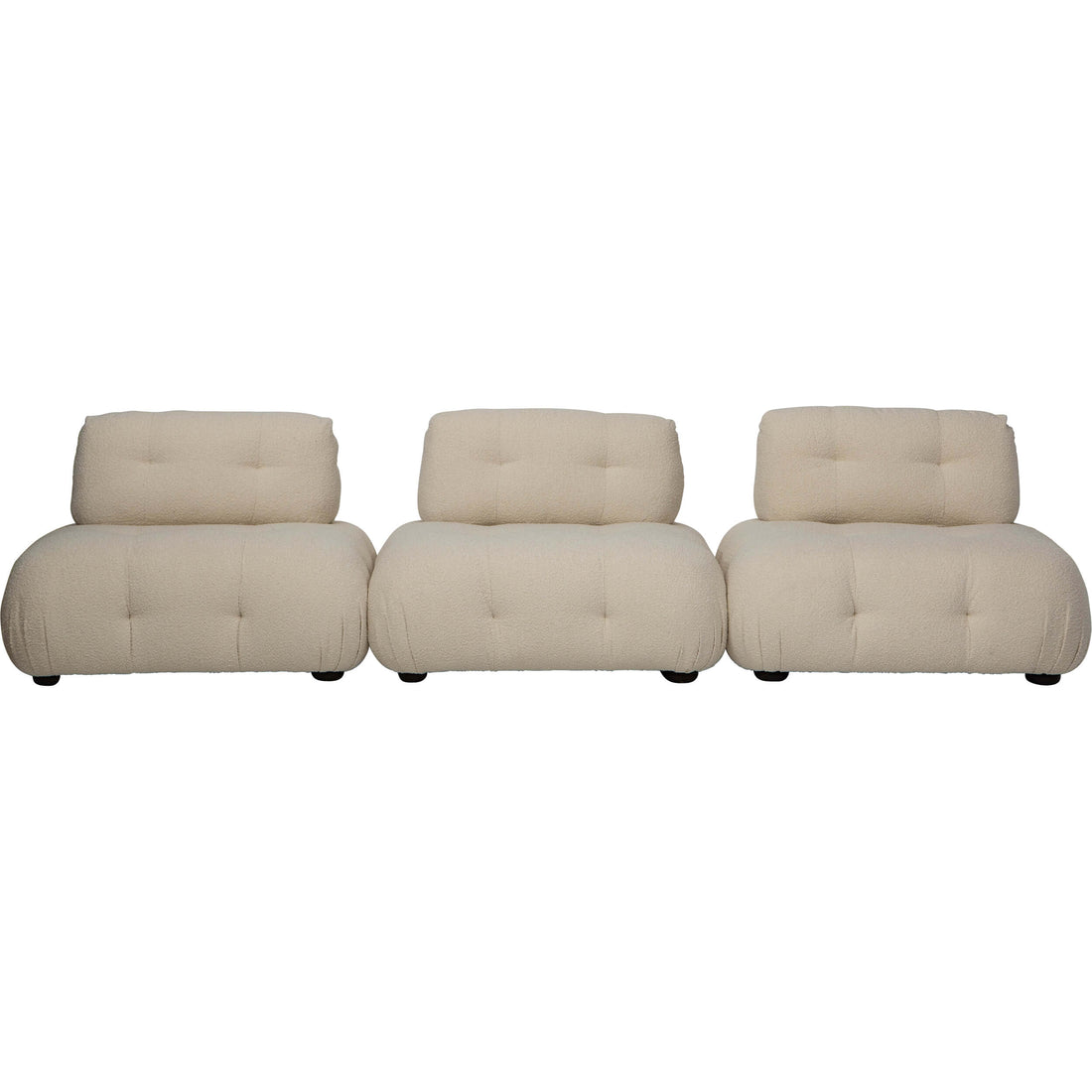 Flow Element Modular Sofa, Ivory Boucle