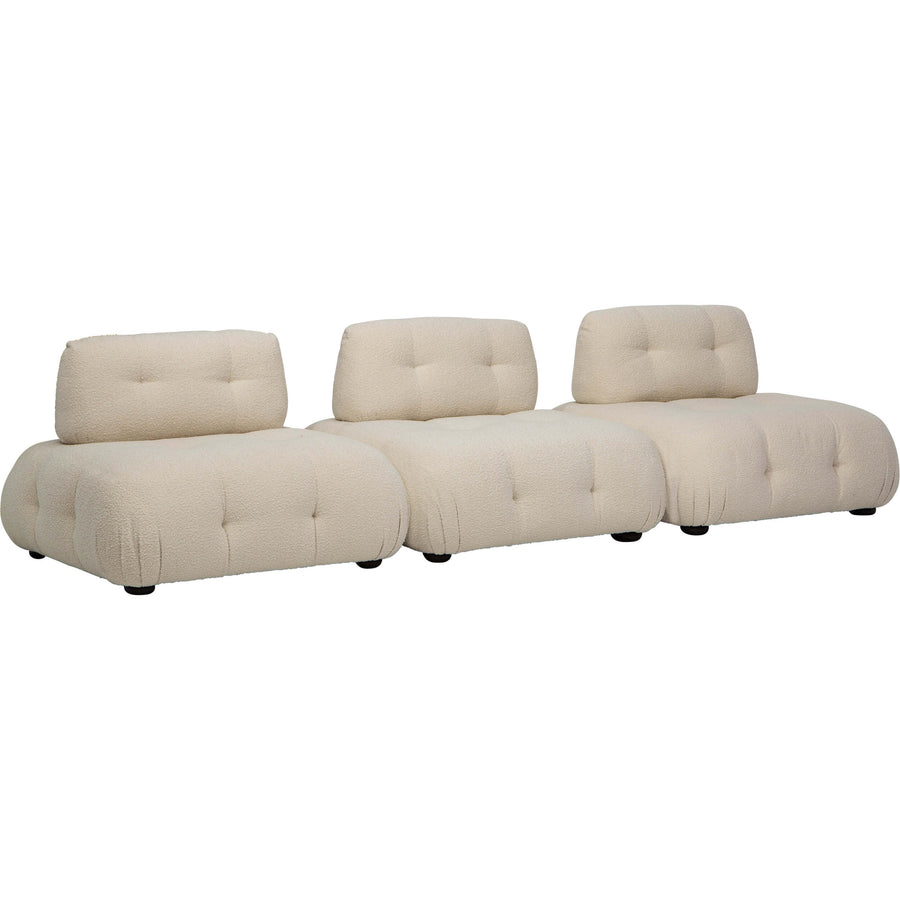 Flow Element Modular Sofa, Ivory Boucle