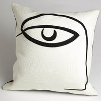 Horus PIllow, Black and White Reversible