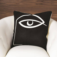 Horus PIllow, Black and White Reversible