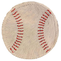 Hair-on-Hide Baseball Coaster, Set of 4