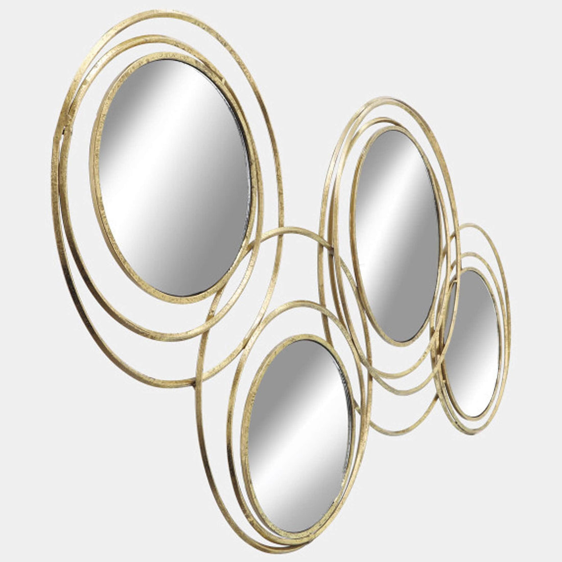 Metal 22" Mirrored Loops, Gold