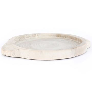 Tadeo Round Tray, Ivory