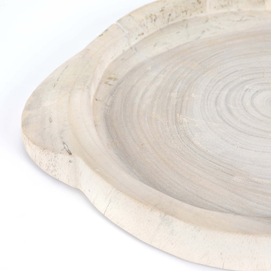 Tadeo Round Tray, Ivory