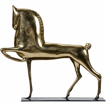 Horse on Stand, Brass