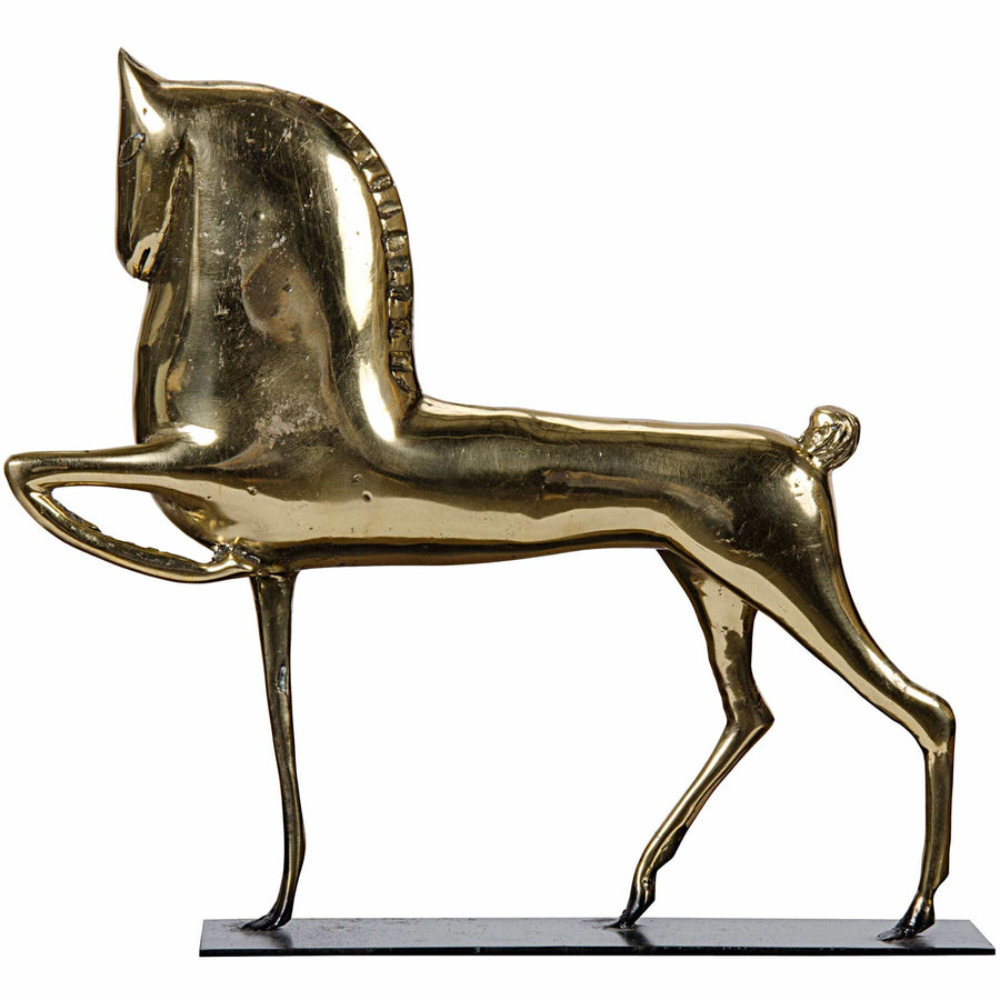 Horse on Stand, Brass