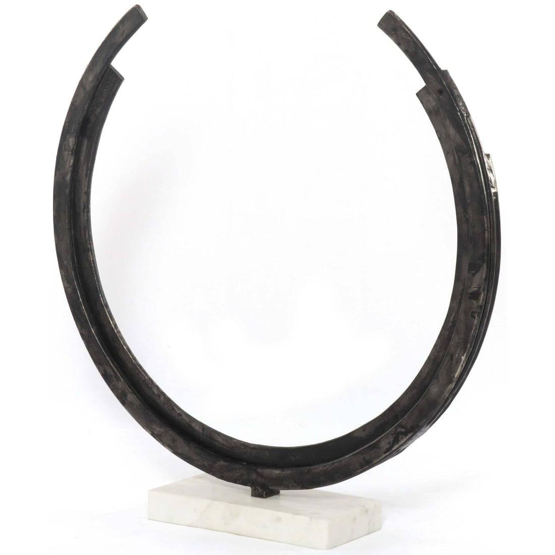 Balceta Circular Sculpture, White Marble