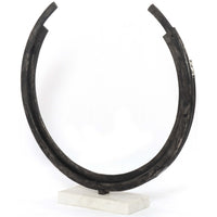 Balceta Circular Sculpture, White Marble