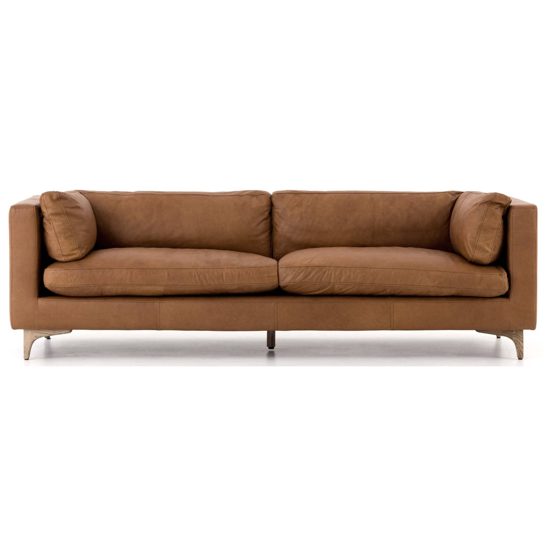 Beckwith Leather Sofa, Natural Washed Camel