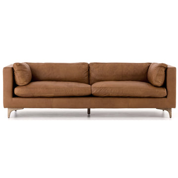 Beckwith Leather Sofa, Natural Washed Camel