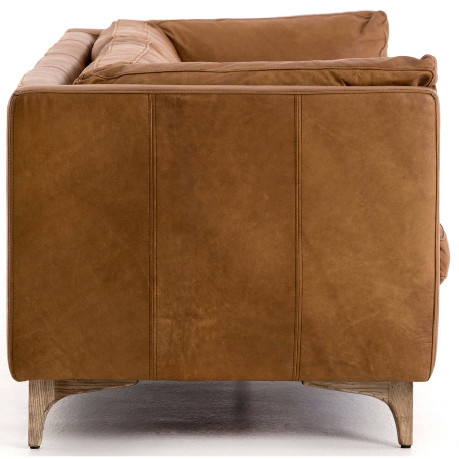 Beckwith Leather Sofa, Natural Washed Camel