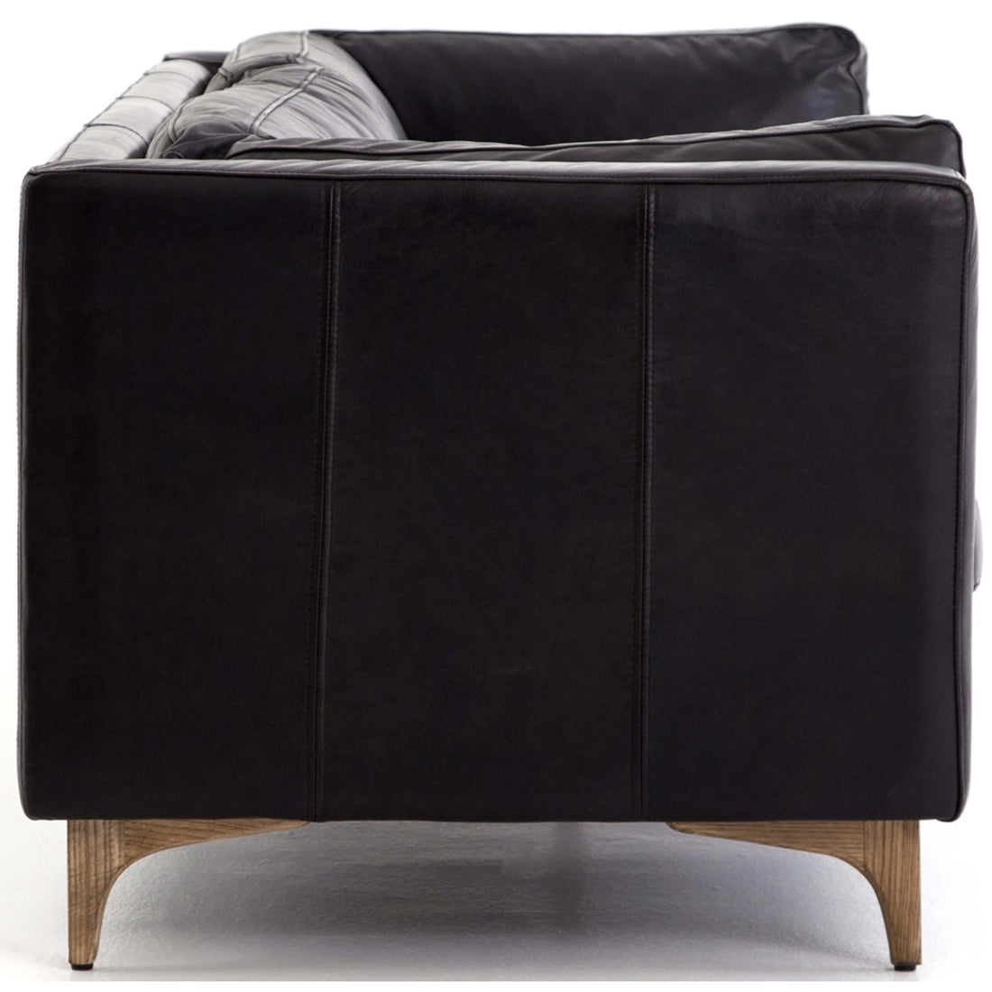 Beckwith Leather Sofa, Rider Black