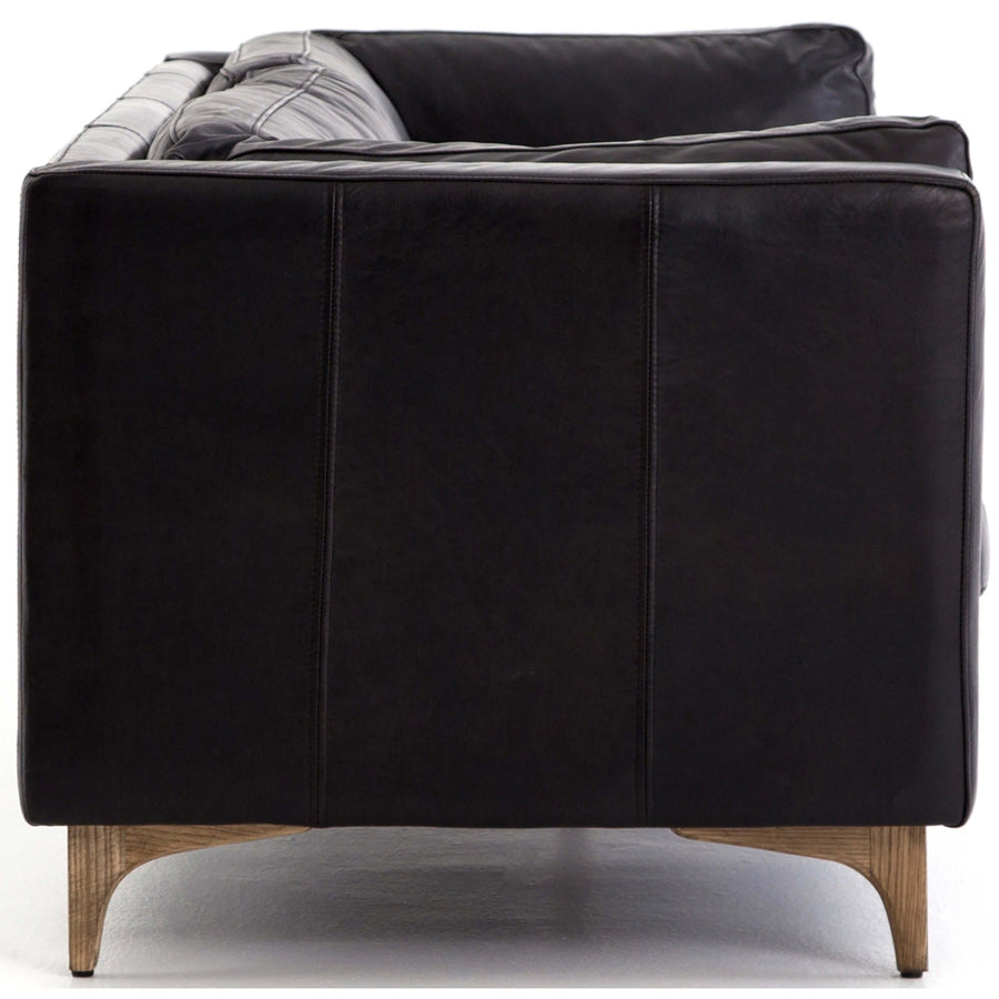 Beckwith Leather Sofa, Rider Black