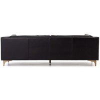 Beckwith Leather Sofa, Rider Black
