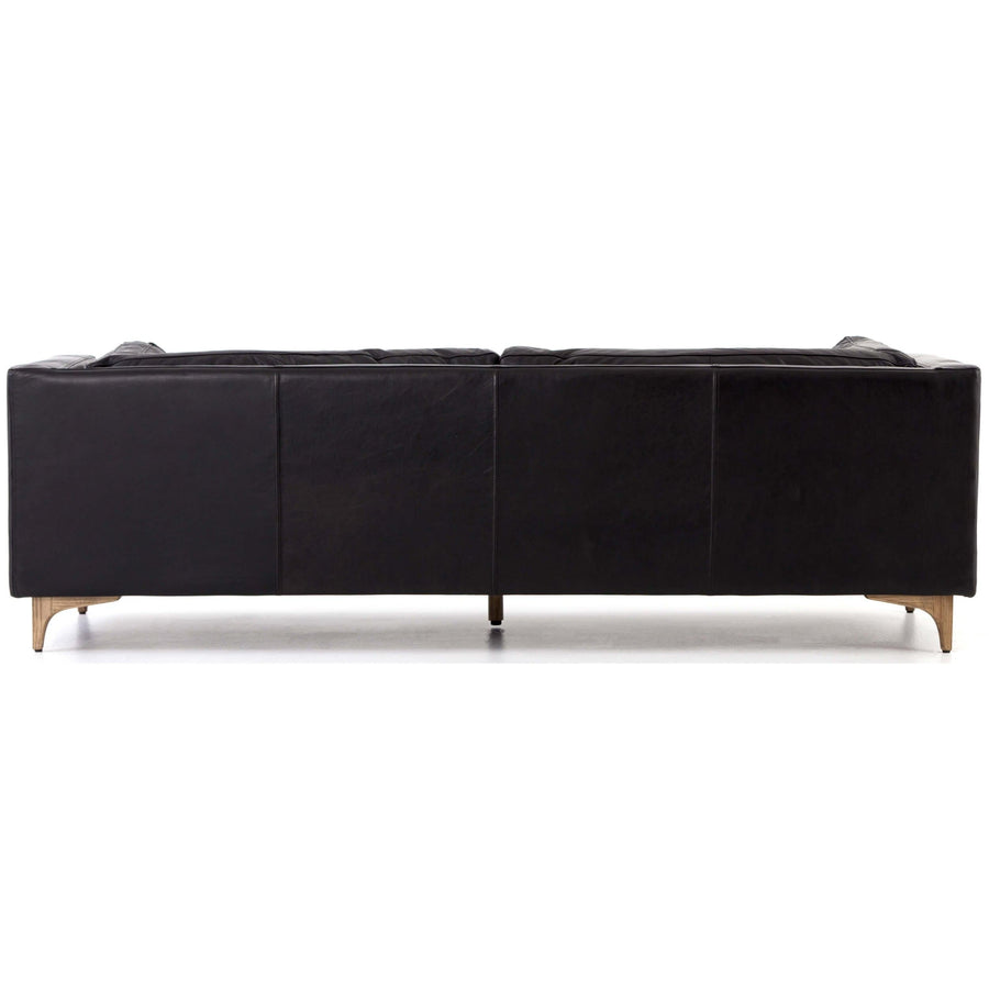 Beckwith Leather Sofa, Rider Black