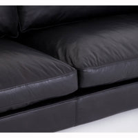 Beckwith Leather Sofa, Rider Black