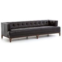 Dylan Leather Sofa, Rider Black