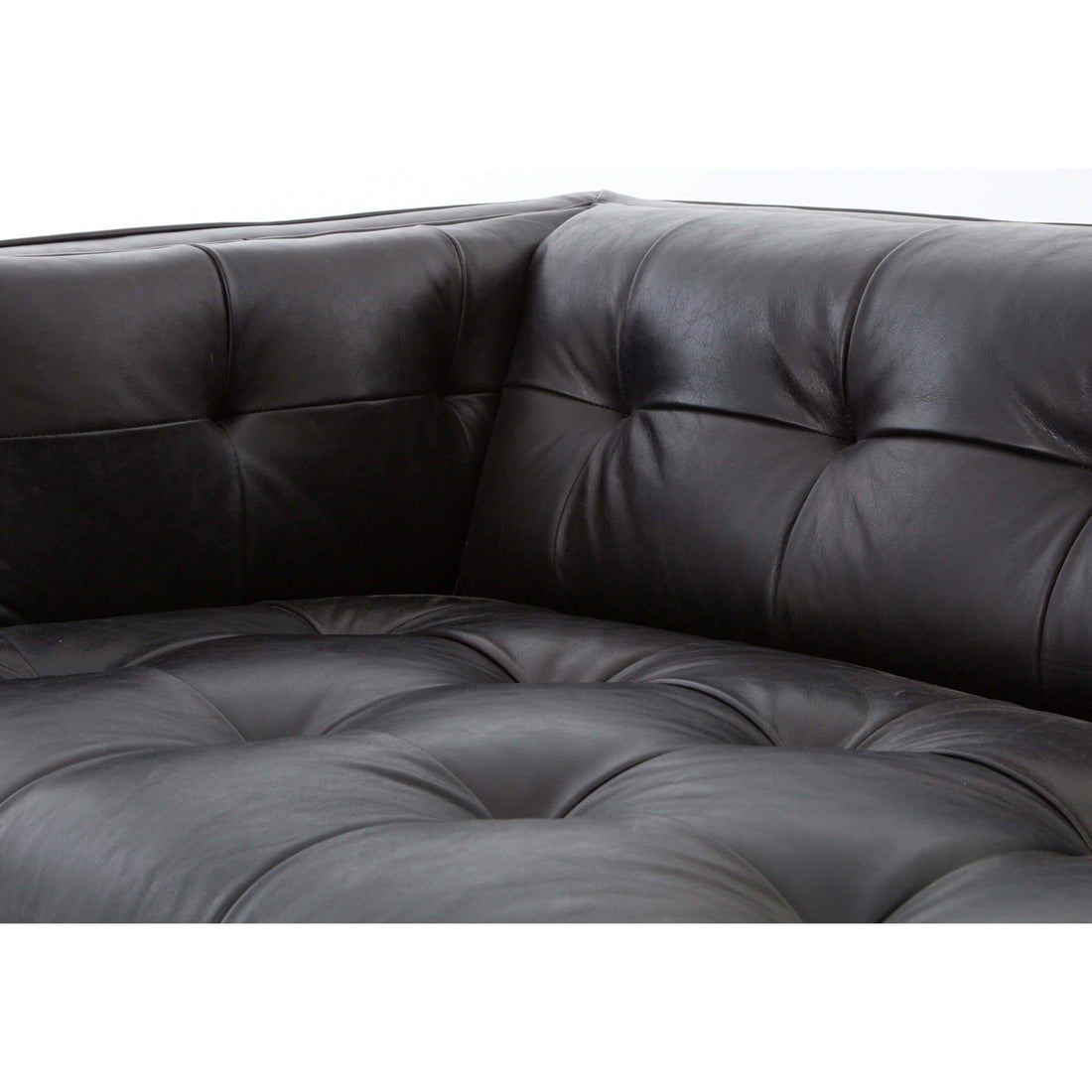 Dylan Leather Sofa, Rider Black