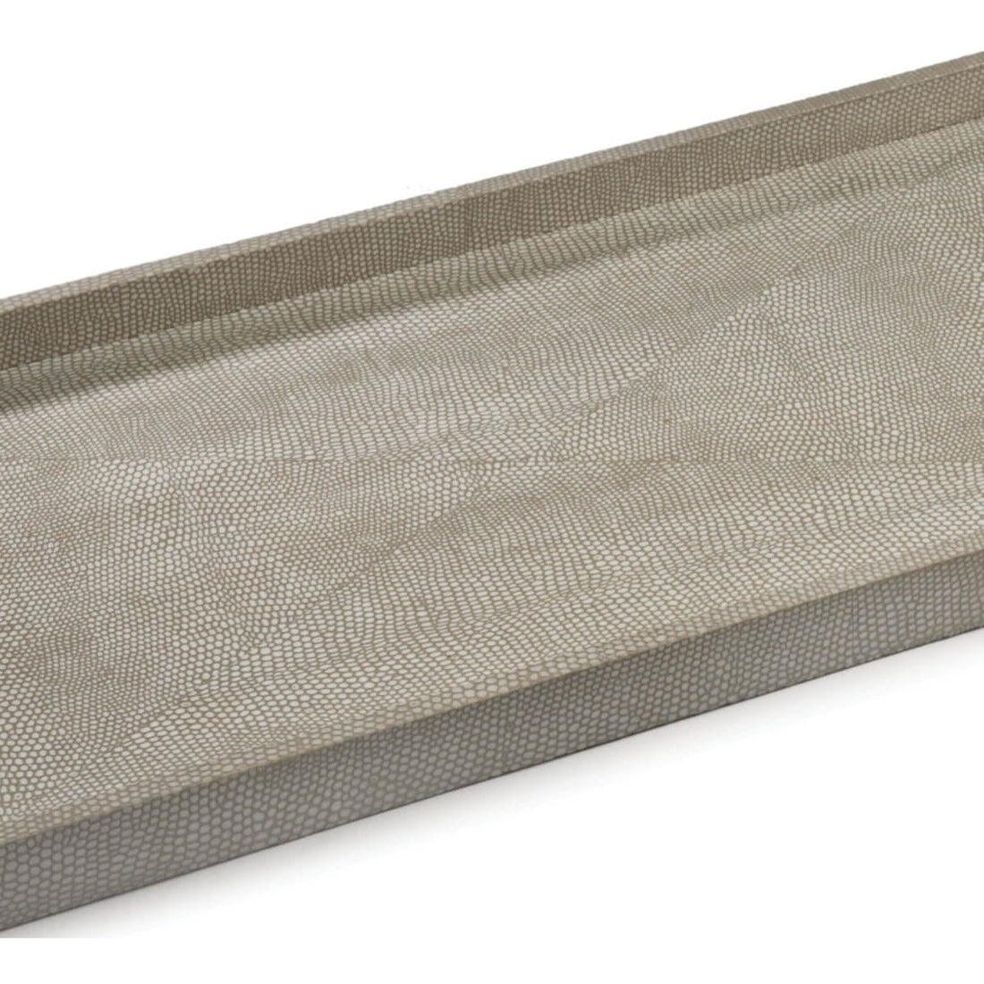 Rectangle Shagreen Tray, Ivory/Grey