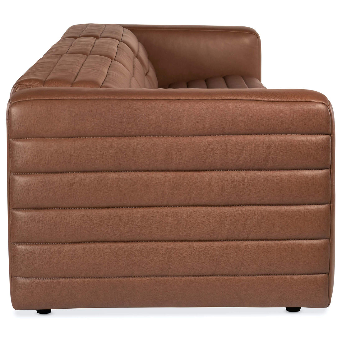 Chatelain Leather Power Sofa, Rangers Oiled Timber